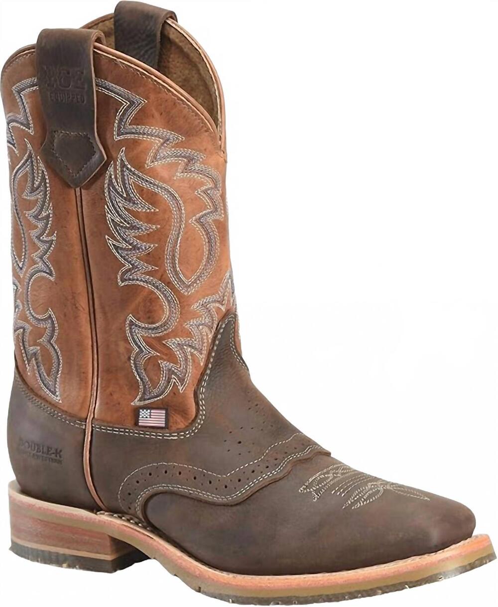 NEW DOUBLE-H BOOTS men's field flex roper western boot in mossy oak/brown